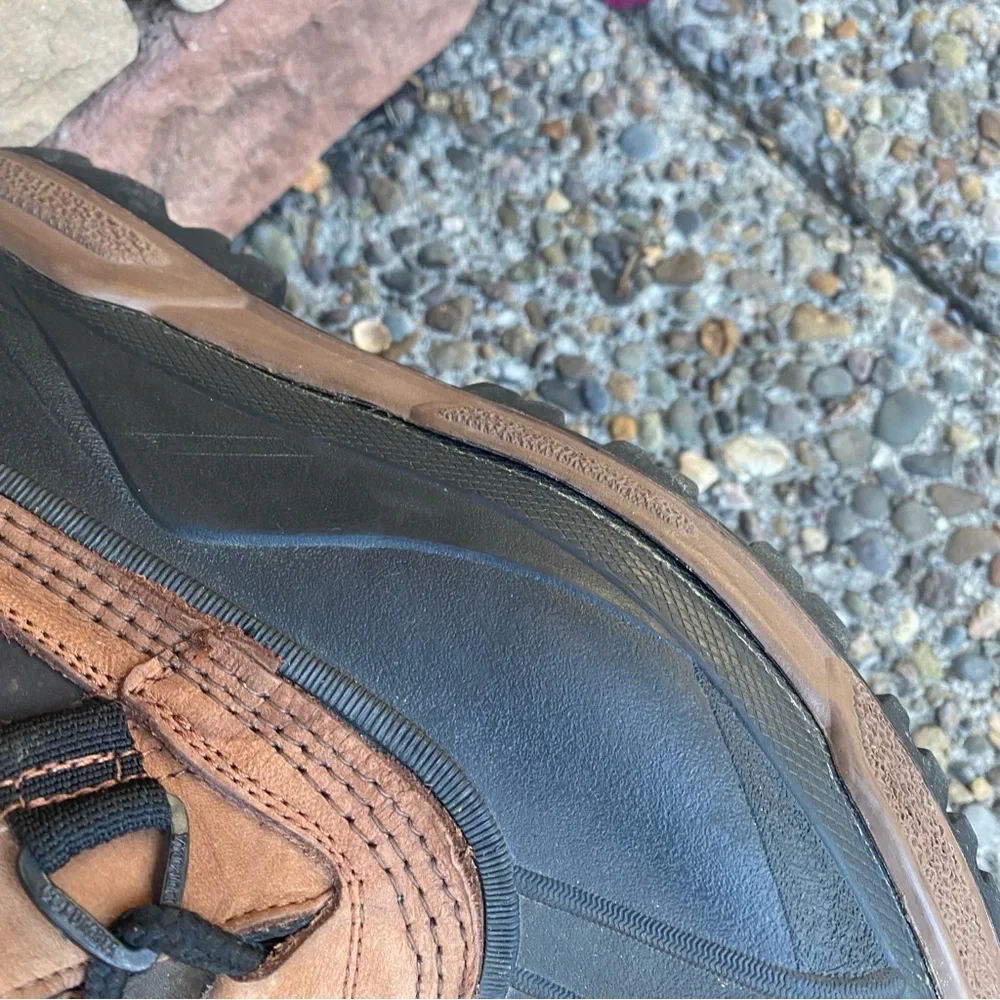 Columbia Bugabison Boots Winter Brown Gray Nubuck Leather Mens Sz 7 Thermolite